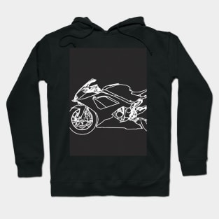 Outline Motorcycle Hoodie